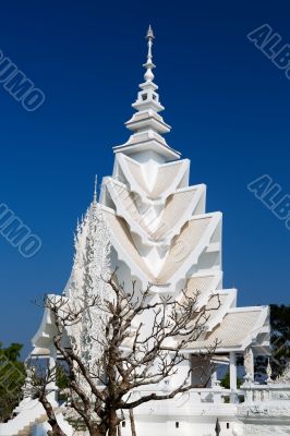 spire of the White Temple in Chiang Mai, Thailand