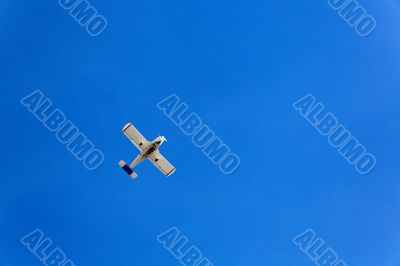 small airplane in day