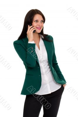 beautiful business woman talking on the phone