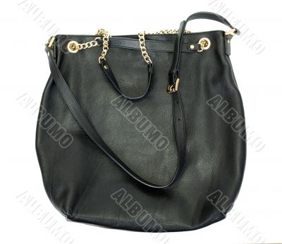 Black fashion women bag isolated at white background