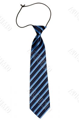 Stylish striped tie with an elastic band