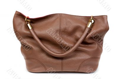 Nice and beautiful lady brown lady leather handbag