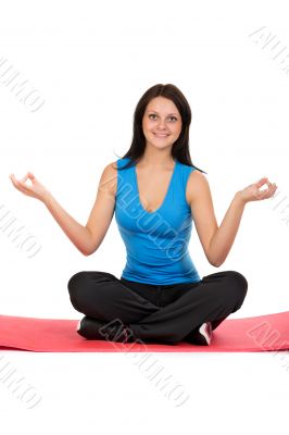 Beautiful girl meditating