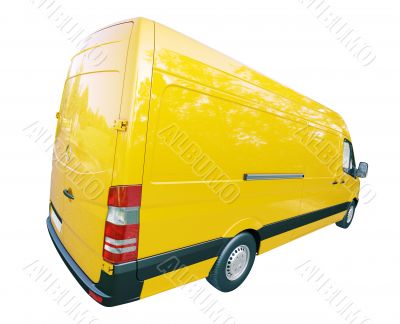Commercial van isolated