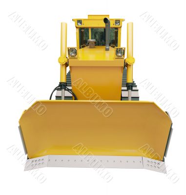 Heavy crawler bulldozer  isolated 