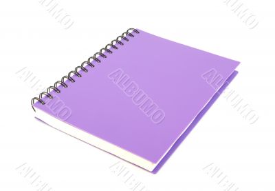 notebook on white background