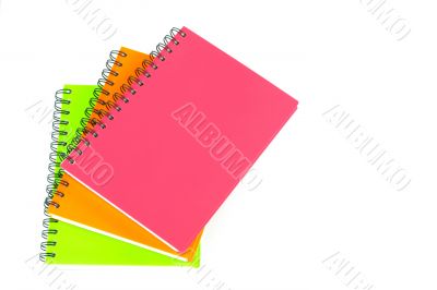 notebook on white background 