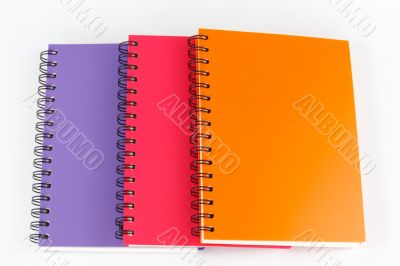 notebook on white background 