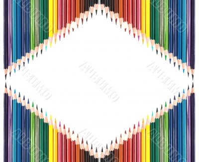 Colour pencils isolated on white background 