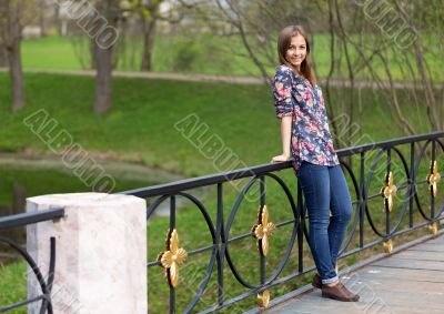 portrait of a beautiful full-length girl 