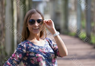 Gorgeous model in sunglasses
