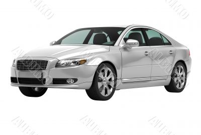 Contemporary luxury car isolated Contemporary luxury car isolated