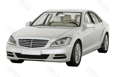 Contemporary luxury car isolated Contemporary luxury car isolated