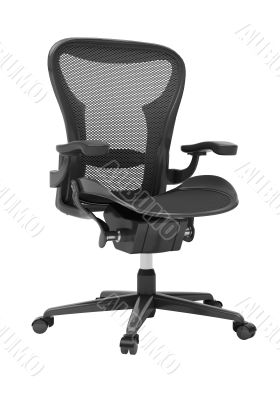 Gray office chair isolated