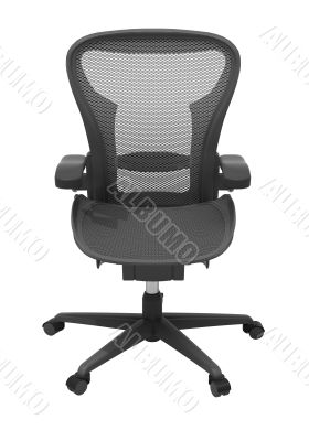 Gray office chair isolated