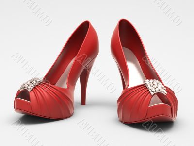 Women`s red shoes