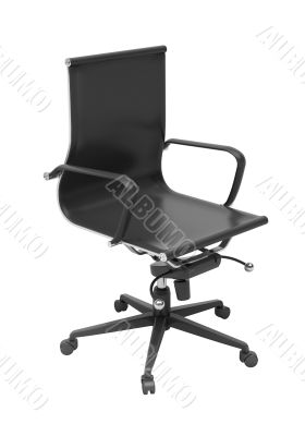 Gray office chair isolated