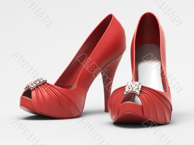 Women`s red shoes