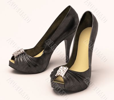 Women`s black sexy  shoes