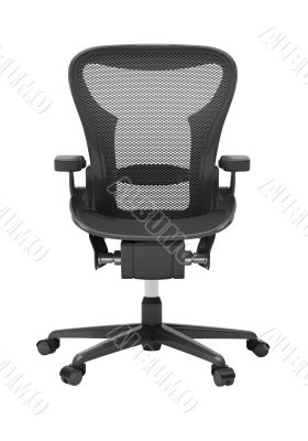 Gray office chair isolated