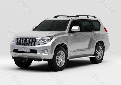 Off-road vehicle in studio