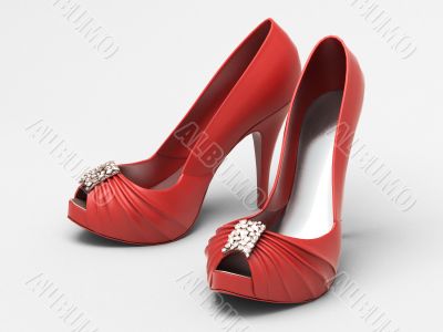 Women`s red shoes