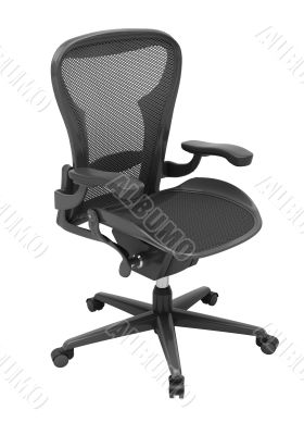 Gray office chair isolated