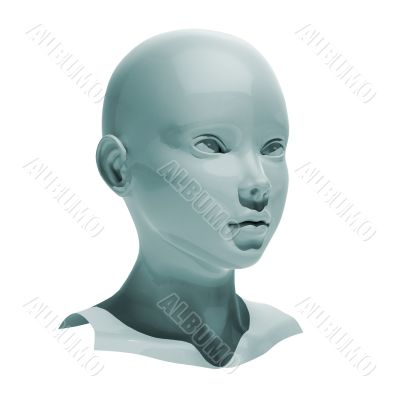 Android head isolated