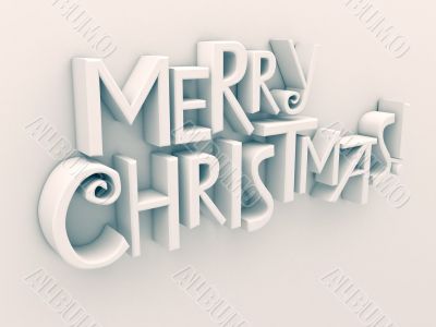 Merry Christmas text isolated