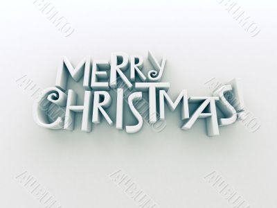 Merry Christmas text isolated