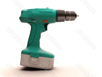 Electric screwdriver isolated