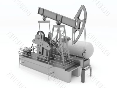 Pumpjack isolated