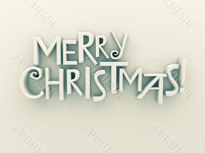 Merry Christmas text isolated