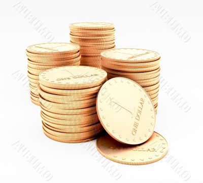 Stacks of coins