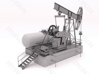 Pumpjack isolated