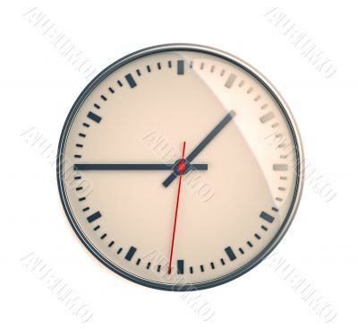 Clock on a light background