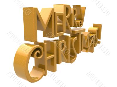 Merry Christmas text isolated