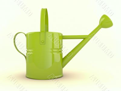 Green watering can