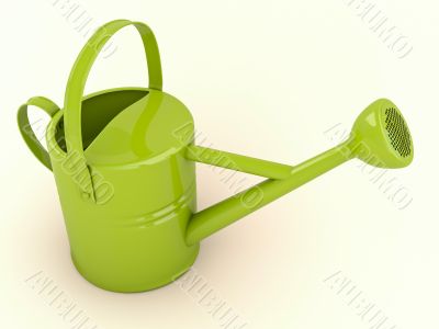 Green watering can