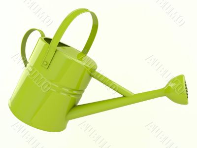 Green watering can