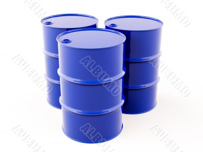 Blue metal barrel