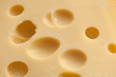 Cheese with holes