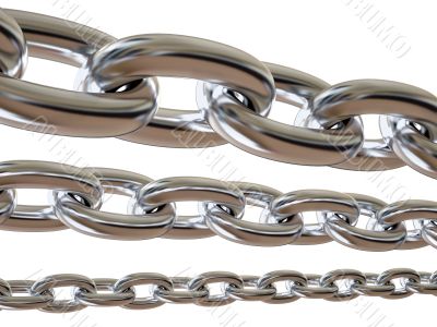 Metal chain isolated