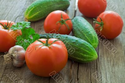 Still life with vegetables