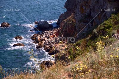 High Coast above the sea.