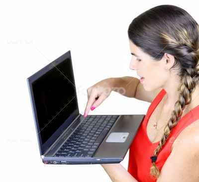 Woman using a laptop Woman using a laptop
