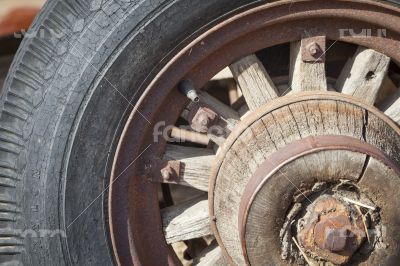 Old Rusty Antique Tire Abstract