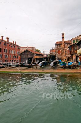Venice Italy San Trovaso squero view