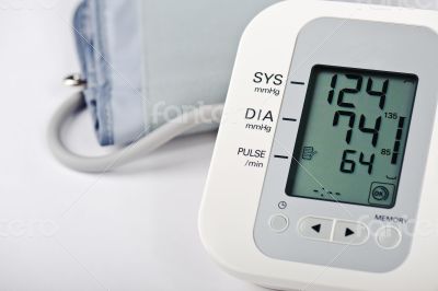 Closeup of Digital Blood Pressure Monitor