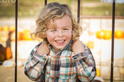 Little Boy Playing at the Park Little Boy Playing at the Park